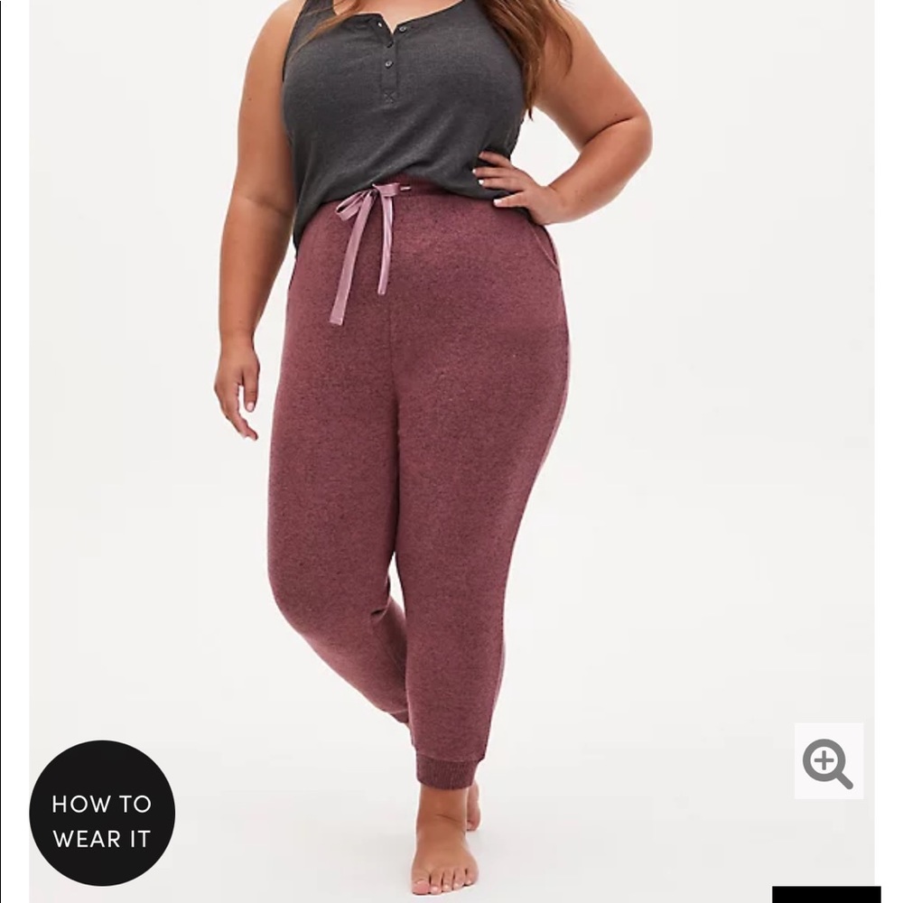 CROP SLEEP JOGGER - SUPER SOFT PLUSH WALNUT